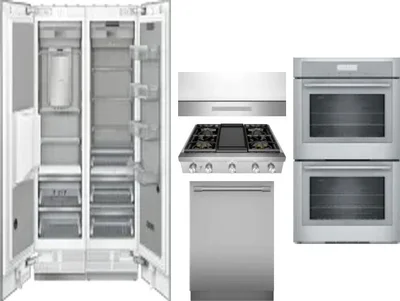 6 Piece Package Includes Refrigerator, Freezer, Cooktop, Wall Oven, Hood And Dishwasher