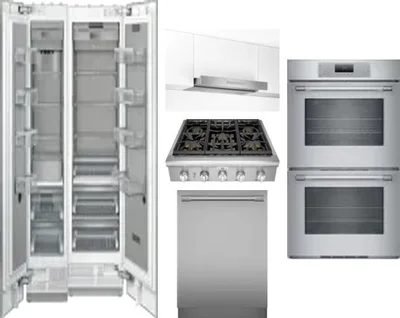 6 Piece Package Includes Refrigerator, Freezer, Cooktop, Wall Oven, Hood And Dishwasher