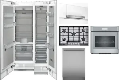 6 Piece Package Includes Refrigerator, Freezer, Cooktop, Wall Oven, Hood And Dishwasher