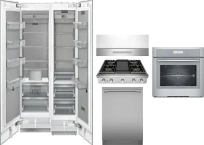 6 Piece Package Includes Refrigerator, Freezer, Cooktop, Wall Oven, Hood And Dishwasher