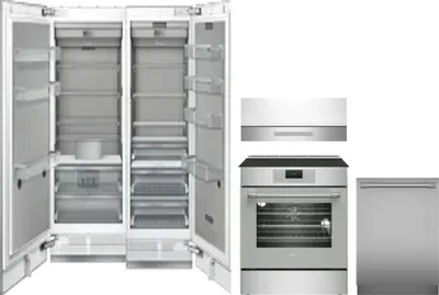 5 Piece Package Includes Refrigerator, Freezer, Range, Hood And Dishwasher