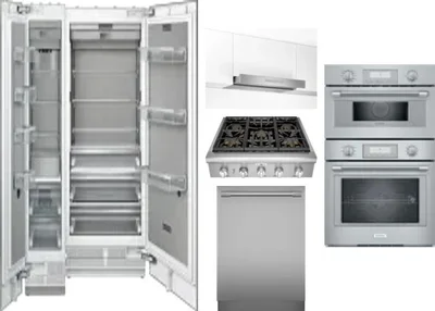 6 Piece Package Includes Refrigerator, Freezer, Cooktop, Wall Oven, Hood And Dishwasher