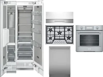 6 Piece Package Includes Refrigerator, Freezer, Cooktop, Wall Oven, Hood And Dishwasher