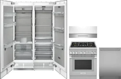 5 Piece Package Includes Refrigerator, Freezer, Range, Hood And Dishwasher