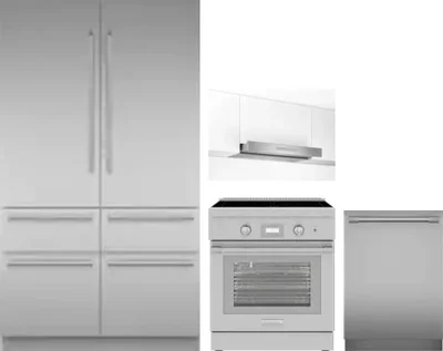 4 Piece Package Includes Refrigerator, Range, Hood And Dishwasher
