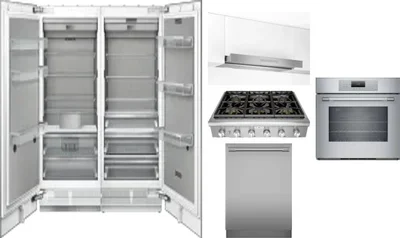 6 Piece Package Includes Refrigerator, Freezer, Cooktop, Wall Oven, Hood And Dishwasher