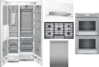 6 Piece Package Includes Refrigerator, Freezer, Cooktop, Wall Oven, Hood And Dishwasher