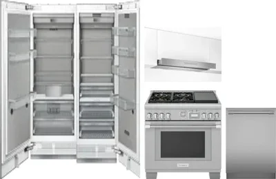 5 Piece Package Includes Refrigerator, Freezer, Range, Hood And Dishwasher
