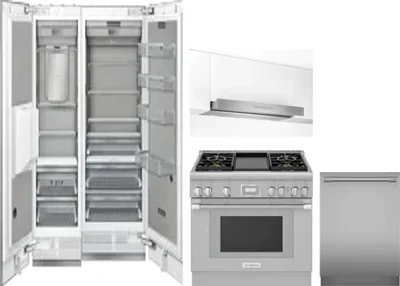 5 Piece Package Includes Refrigerator, Freezer, Range, Hood And Dishwasher