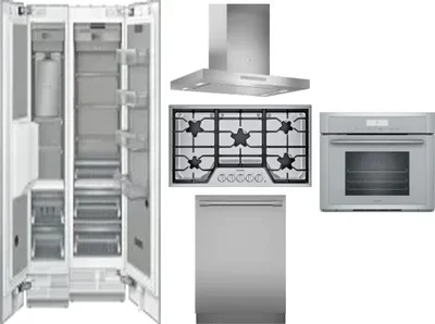 6 Piece Package Includes Refrigerator, Freezer, Cooktop, Wall Oven, Hood And Dishwasher
