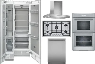 6 Piece Package Includes Refrigerator, Freezer, Cooktop, Wall Oven, Hood And Dishwasher