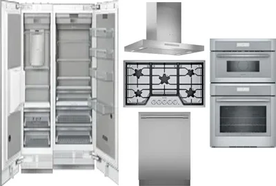 6 Piece Package Includes Refrigerator, Freezer, Cooktop, Wall Oven, Hood And Dishwasher