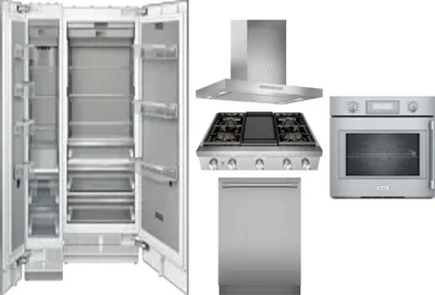 6 Piece Package Includes Refrigerator, Freezer, Cooktop, Wall Oven, Hood And Dishwasher