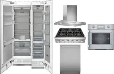 6 Piece Package Includes Refrigerator, Freezer, Cooktop, Wall Oven, Hood And Dishwasher