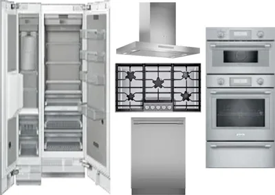 6 Piece Package Includes Refrigerator, Freezer, Cooktop, Wall Oven, Hood And Dishwasher
