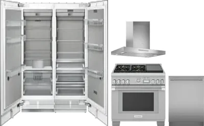 5 Piece Package Includes Refrigerator, Freezer, Range, Hood And Dishwasher