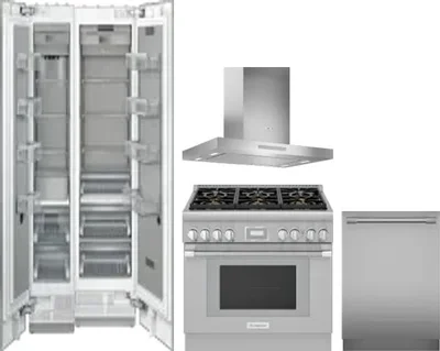 5 Piece Package Includes Refrigerator, Freezer, Range, Hood And Dishwasher