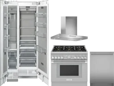 5 Piece Package Includes Refrigerator, Freezer, Range, Hood And Dishwasher