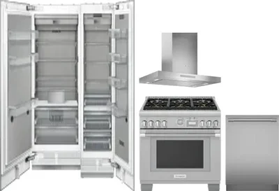 5 Piece Package Includes Refrigerator, Freezer, Range, Hood And Dishwasher