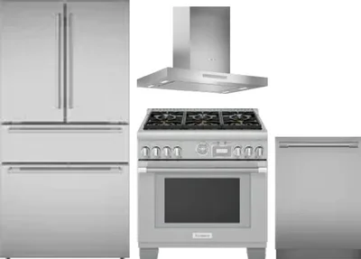 4 Piece Package Includes Refrigerator, Range, Hood And Dishwasher
