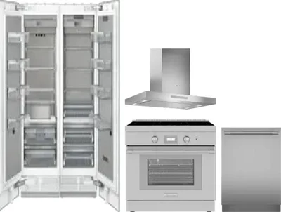 5 Piece Package Includes Refrigerator, Freezer, Range, Hood And Dishwasher