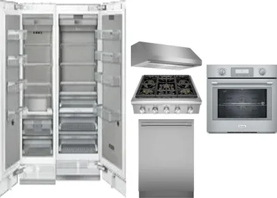 6 Piece Package Includes Refrigerator, Freezer, Cooktop, Wall Oven, Hood And Dishwasher