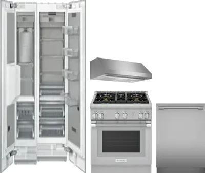 5 Piece Package Includes Refrigerator, Freezer, Range, Hood And Dishwasher