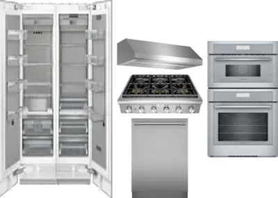 6 Piece Package Includes Refrigerator, Freezer, Cooktop, Wall Oven, Hood And Dishwasher