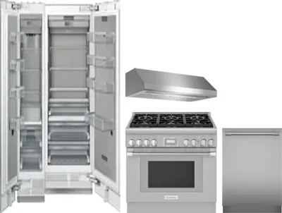 5 Piece Package Includes Refrigerator, Freezer, Range, Hood And Dishwasher