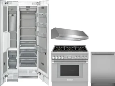 5 Piece Package Includes Refrigerator, Freezer, Range, Hood And Dishwasher