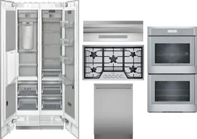 6 Piece Package Includes Refrigerator, Freezer, Cooktop, Wall Oven, Hood And Dishwasher