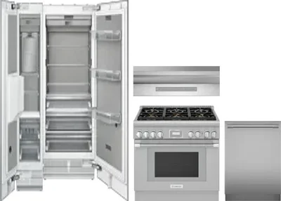 5 Piece Package Includes Refrigerator, Freezer, Range, Hood And Dishwasher