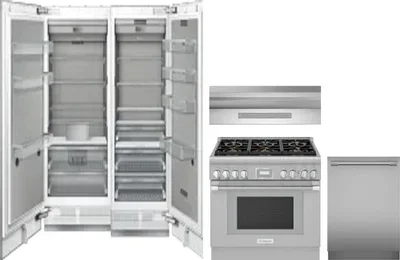 5 Piece Package Includes Refrigerator, Freezer, Range, Hood And Dishwasher