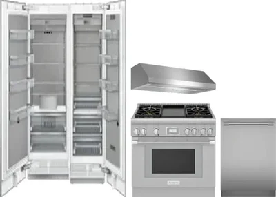 5 Piece Package Includes Refrigerator, Freezer, Range, Hood And Dishwasher