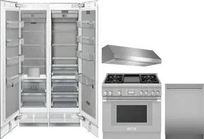 5 Piece Package Includes Refrigerator, Freezer, Range, Hood And Dishwasher