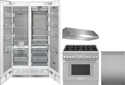 5 Piece Package Includes Refrigerator, Freezer, Range, Hood And Dishwasher