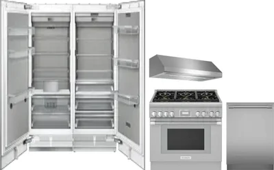 5 Piece Package Includes Refrigerator, Freezer, Range, Hood And Dishwasher