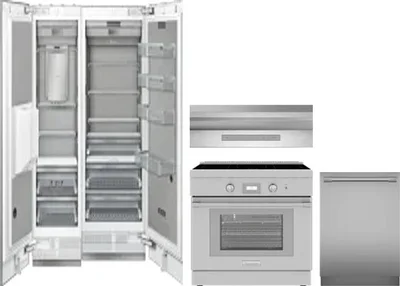 5 Piece Package Includes Refrigerator, Freezer, Range, Hood And Dishwasher