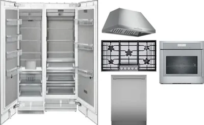 6 Piece Package Includes Refrigerator, Freezer, Cooktop, Wall Oven, Hood And Dishwasher