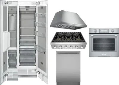 6 Piece Package Includes Refrigerator, Freezer, Cooktop, Wall Oven, Hood And Dishwasher