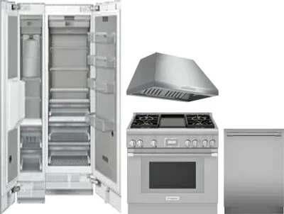 5 Piece Package Includes Refrigerator, Freezer, Range, Hood And Dishwasher