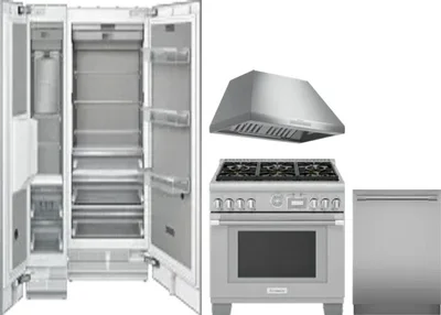 5 Piece Package Includes Refrigerator, Freezer, Range, Hood And Dishwasher