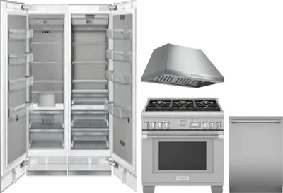 5 Piece Package Includes Refrigerator, Freezer, Range, Hood And Dishwasher