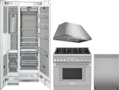 5 Piece Package Includes Refrigerator, Freezer, Range, Hood And Dishwasher