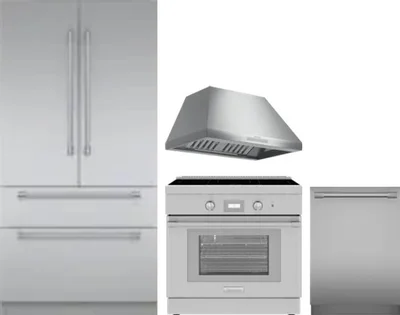 4 Piece Package Includes Refrigerator, Range, Hood And Dishwasher
