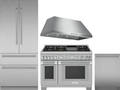 4 Piece Package Includes Refrigerator, Range, Hood And Dishwasher