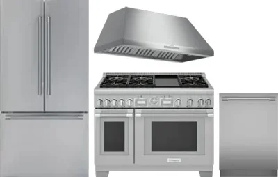 4 Piece Package Includes Refrigerator, Range, Hood And Dishwasher