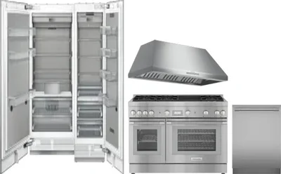 5 Piece Package Includes Refrigerator, Freezer, Range, Hood And Dishwasher