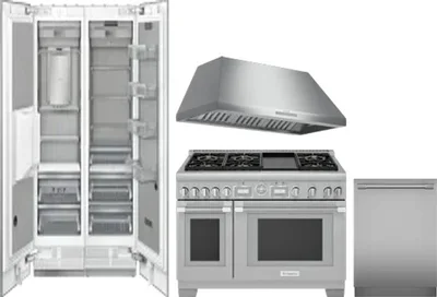 5 Piece Package Includes Refrigerator, Freezer, Range, Hood And Dishwasher