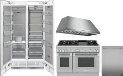 5 Piece Package Includes Refrigerator, Freezer, Range, Hood And Dishwasher